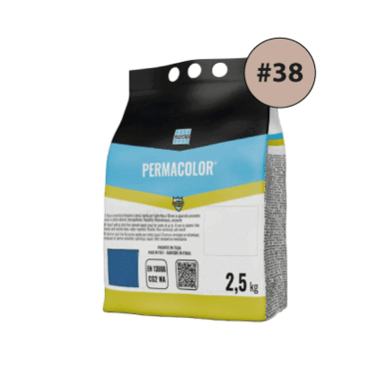 PERMACOLOR #38 cementinis glaistas plytelių tarpams glaistyti, 2,5kg,