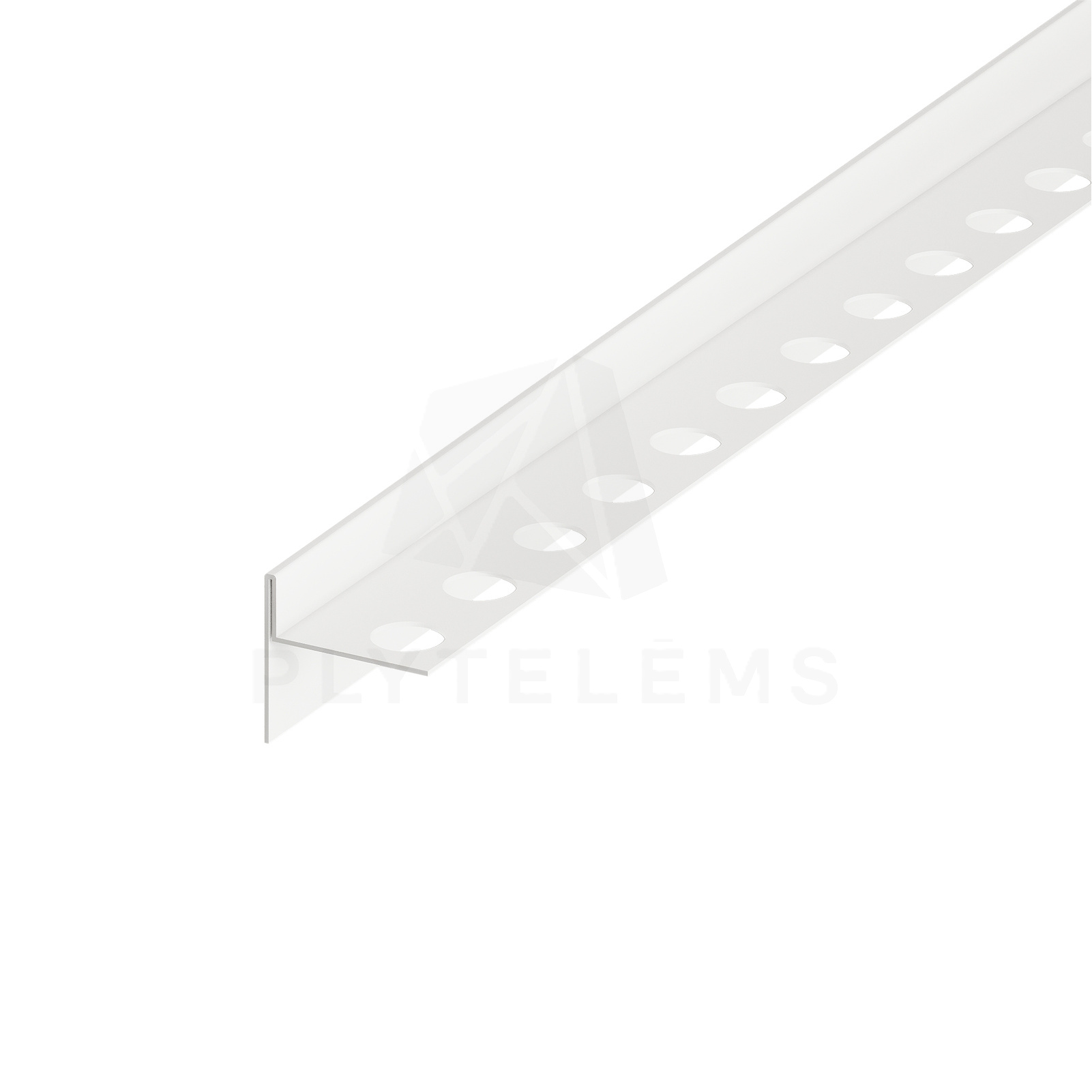 Dušo profilis BALTAS Dušo profilis, BALTAS MATINIS, dešininis, L1000mm - Image 1