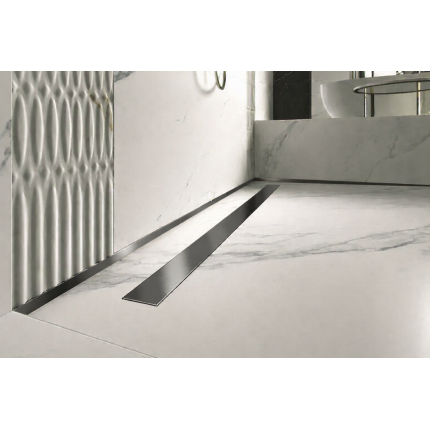 Linijinis dušo trapas, POLIRUOTO GRAFITO spalva, L 1000 mm