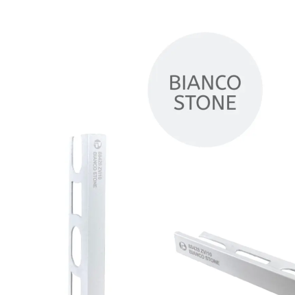 Aliuminis TREND AKMENS WHITE STONE SPALVOS, Y forma, H 11 mm, L2700 mm