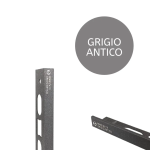 Aliuminis TREND AKMENS ANCIENT GREY SPALVOS, L forma, H 10 mm, L2700 mm