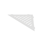 Kampinė dušo lentynėlė, BALTA, trikampė, vnt.