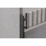 Aliuminis ŠVEISTAS JUODAS, L forma, H 12.5 mm, L2700 mm