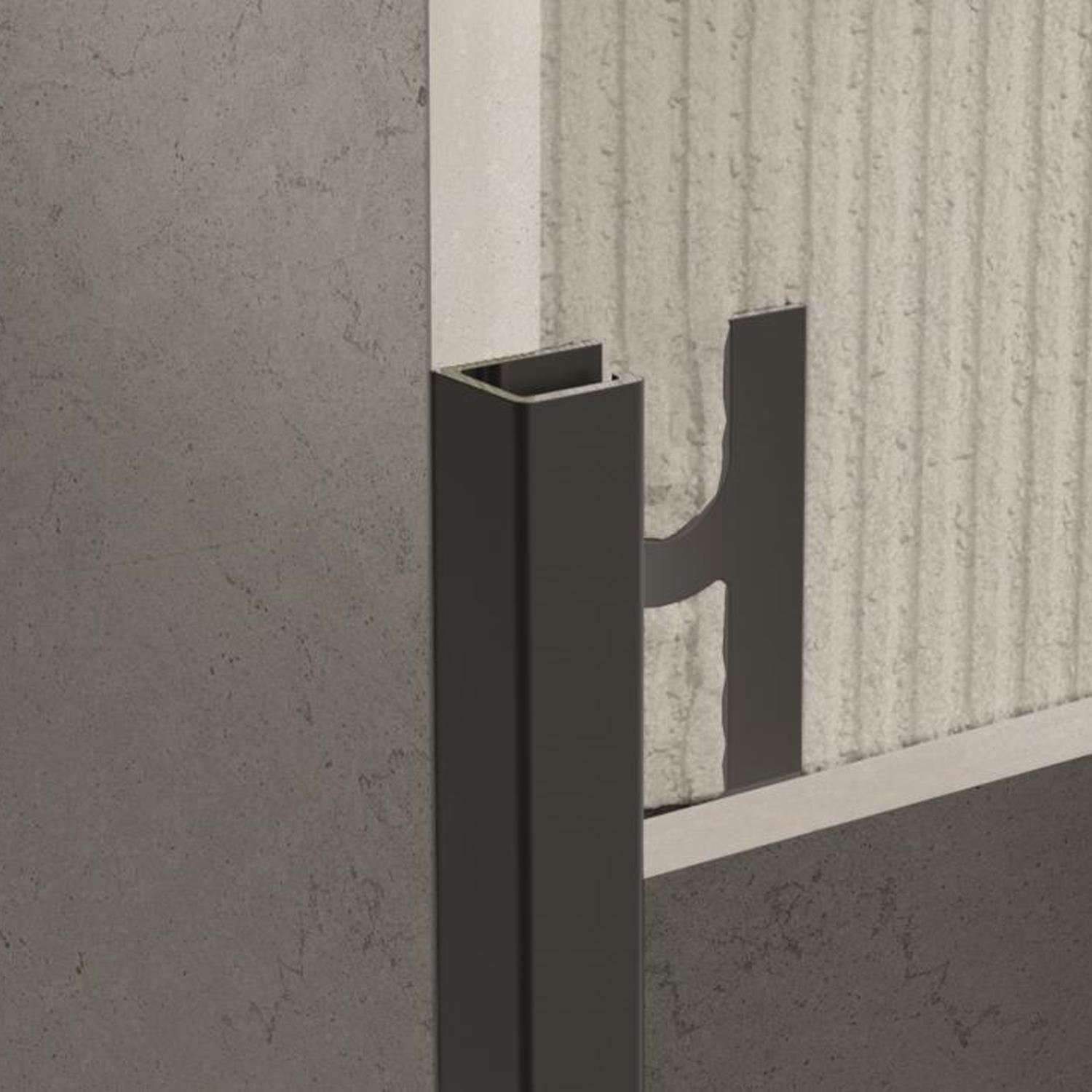 Proangle Q brushed black Aliuminis JUODAS ŠVEISTAS, Q forma, H 11 mm, L2700 mm - Image 1