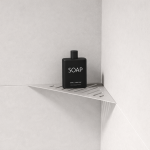 Kampinė dušo lentynėlė, AUKSINĖ VEIDRODINĖ, trikampė, vnt. - Image 3