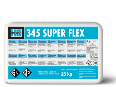 Cementiniai klijai 345 SUPER FLEX, pilki, 20 kg, (C2TE S2) - Image 3
