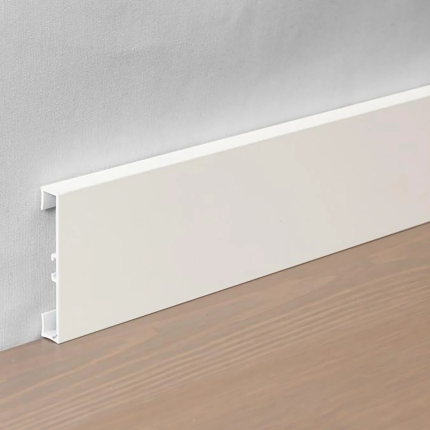 Grindjuostė METAL LINE 89, aliuminis BALTA MATINĖ (RAL 9010), H 40 mm, L2000 mm