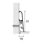 Grindjuostė METAL LINE 93, aliuminis SILVER, H 70 mm, L2000 mm - Image 2