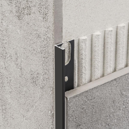 Anoduotas JUODAS aliuminis, L forma, H 12.5 mm, L2700 mm