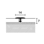 Žalvaris CHROMUOTAS, T formos, W 26 mm, L 2700mm - Image 2