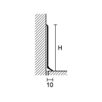 Grindjuostė METAL LINE 90, aliuminis SILVER, H 100 mm, L2000 mm - Image 3