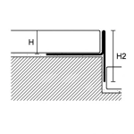 Profilis dušo nuolydžiui (kairinis), ŠVEISTAS NERŪDIJANTIS PLIENAS, 10mm plytelei, L 1200 mm - Image 3