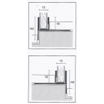 Profilis dušo stiklui (dešininis), NERŪDIJANTIS PLIENAS JUODAS MATINIS (RAL 9005), L 1200 mm - Image 2
