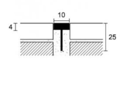 Žalvaris NATŪRALUS, M formos intarpas, 10x25 mm, L 2700mm - Image 2