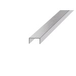 Nerūdijančio plieno rektifikuotas SILVER BRUSHED profilis, U forma , 8x15 mm, L 2700mm - Image 2