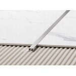 Nerūdijančio plieno rektifikuotas SILVER BRUSHED profilis, U forma , 8x15 mm, L 2700mm