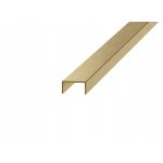 Nerūdijančio plieno rektifikuotas BRUSHED GOLD profilis, U forma , 8x8 mm, L 2700mm - Image 3