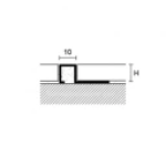 Natūralus aliuminis, Q formos, 8x10 mm, L 2700mm - Image 2