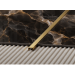 Nerūdijančio plieno rektifikuotas BRUSHED GOLD profilis, U forma , 8x8 mm, L 2700mm