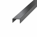 Nerūdijančio plieno rektifikuotas GUN METAL BRUSHED profilis, U forma , 8x20 mm, L 2700mm - Image 2