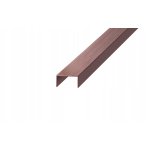 Nerūdijančio plieno rektifikuotas ANTIQUE RED BRONZE BRUSHED profilis, U forma , 8x15 mm, L 2700mm - Image 3