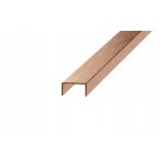 Nerūdijančio plieno rektifikuotas BRONZE BRUSHED profilis, U forma , 8x8 mm, L 2700mm - Image 2
